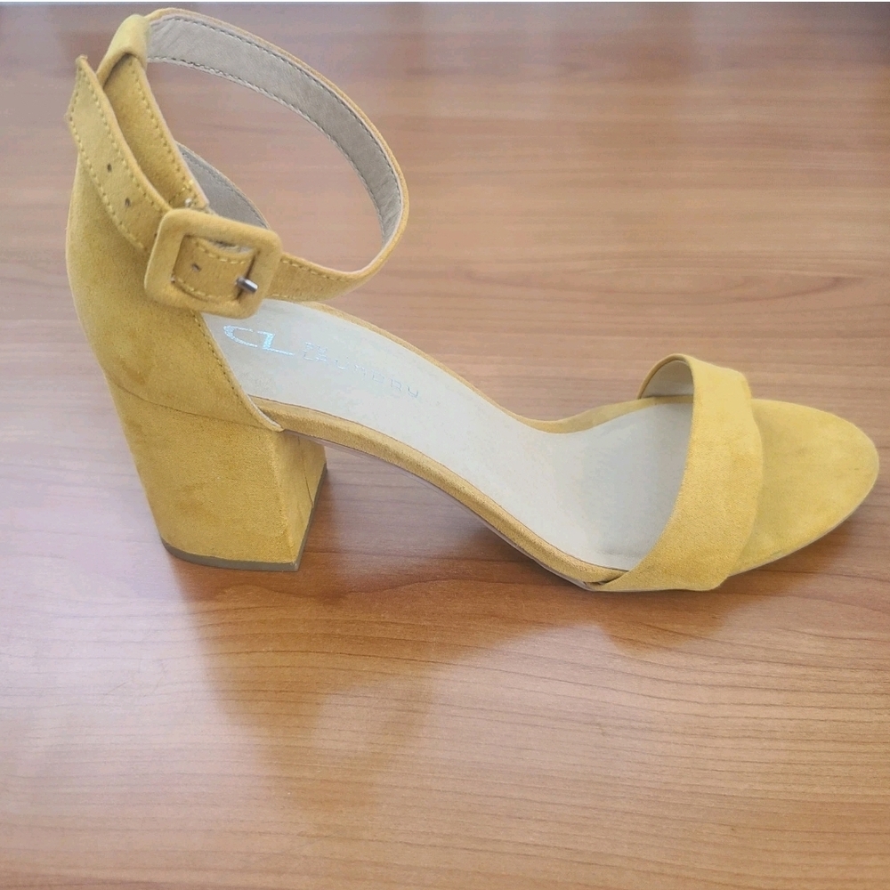CL by Laundry Mustard Block Heel Sandals‎